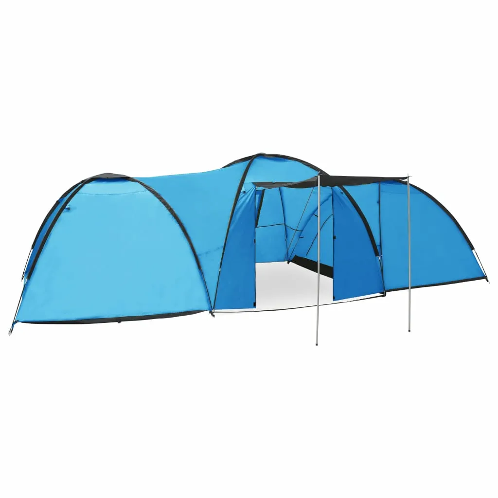 Familienzelt Kuppelzelt Campingzelt Igluzelt 650×240×190 cm 8 Personen Blau