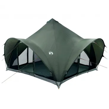 Tipi Zelt mit Dach Armeegr�n 6-Personen Polyester und Stahl