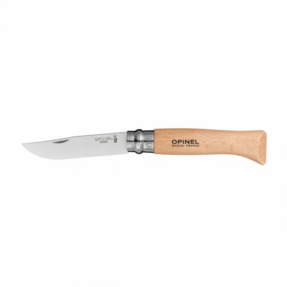 Messer Opinel N8 8,5 cm Edelstahl Buchenholz