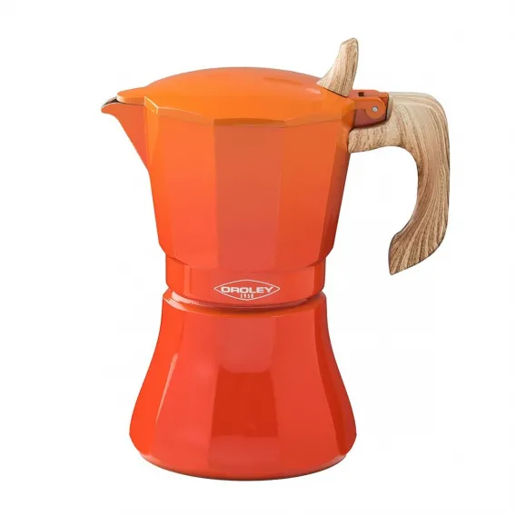 Espressokocher Italienische Kaffeemaschine Oroley Petra 9 Tassen Orange Aluminiu