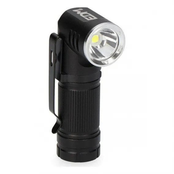 Edm Taschenlampe LED EDM Aufladbar Mini Rotierender Kopf 8 W Schwarz Aluminium 450 lm