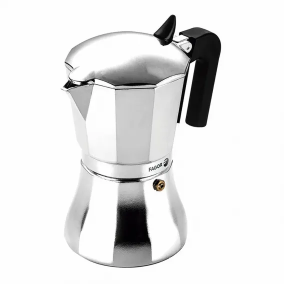 Espressokocher Italienische Kaffeemaschine FAGOR Cupy Aluminium 12 Tassen