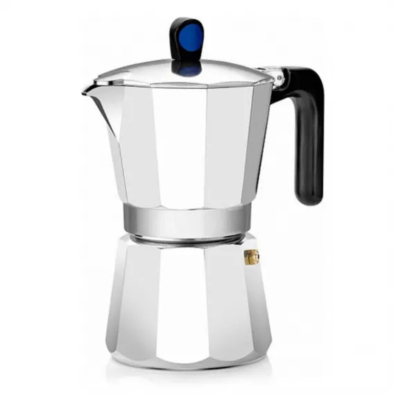 Monix Espressokocher Kaffeemaschine M860009 Aluminium Silberfarben 9 Tassen