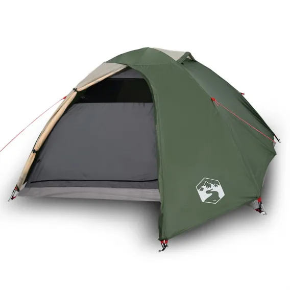 Zelt Campingzelt Familienzelt Freizeitzelt 4 Personen Grn 267x272x145 cm 185T T