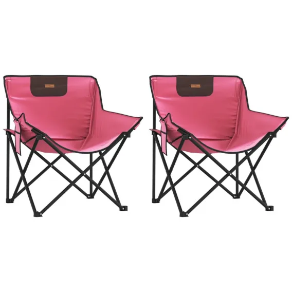 Campingsthle 2 Stk. mit Tasche Klappbar Rosa