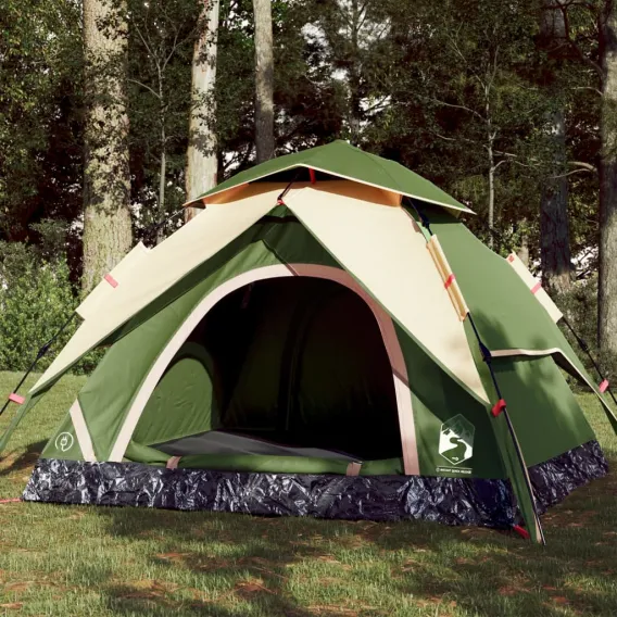 Kuppel-Campingzelt 3 Personen Grn Quick Release