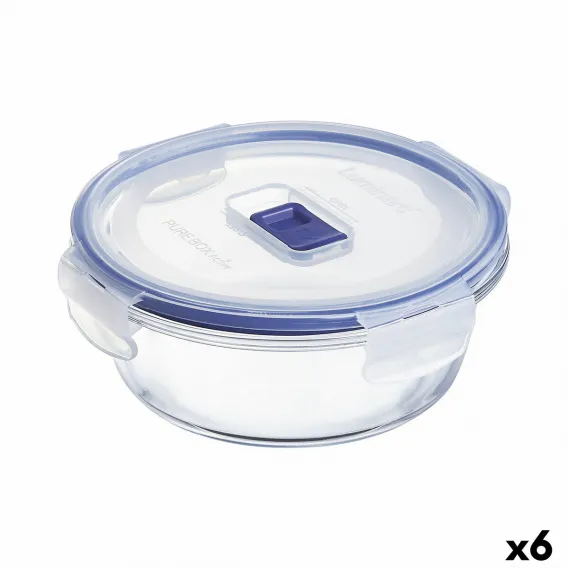 Lunchbox hermetisch Luminarc Pure Box Active 670 ml 14 x 6 cm zweifarbig Glas 6 Stck