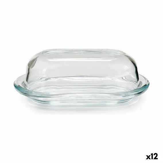 Butterschale Glas 13 x 7 x 19,7 cm 12 Stck